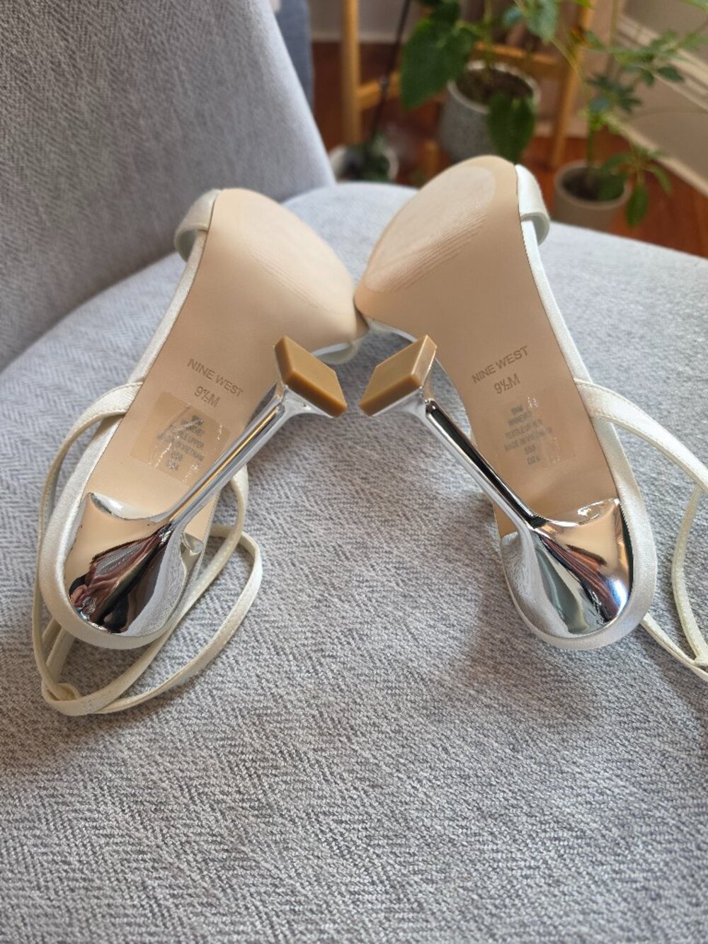 Nine West Neve Rosette Ankle Strap Sandals - Picture 7 of 9